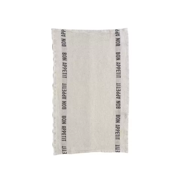 Charvet Bon Appetit Black Kitchen Towel