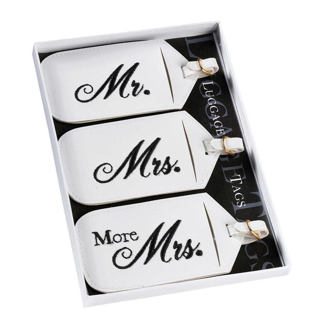 Lillian Rose™ Mr. and Mrs. White Luggage Tags (Set of 3)