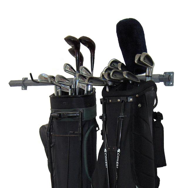 Monkey Bar 35-in L x 3-in H x 4-in D Silver Golf Bag Rack