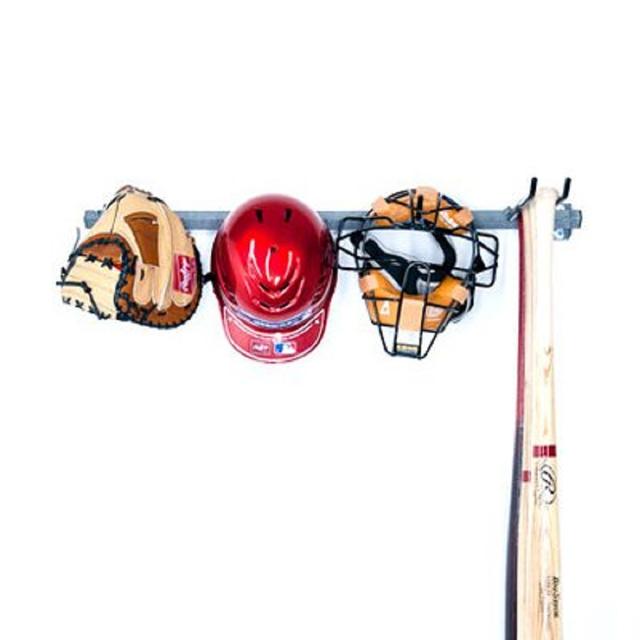 Monkey Bar 35-in L x 3-in H x 4-in D Silver Baseball Rack