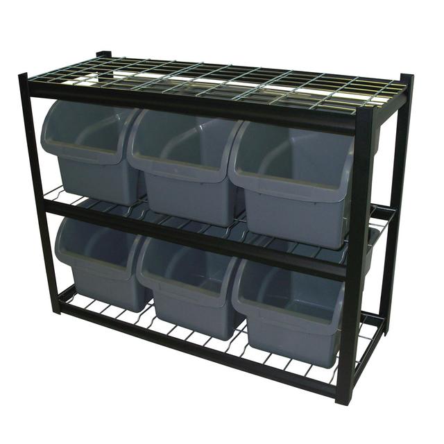edsal 33-in H x 42-in W x 16-in D 3-Tier Steel Freestanding Shelving Unit