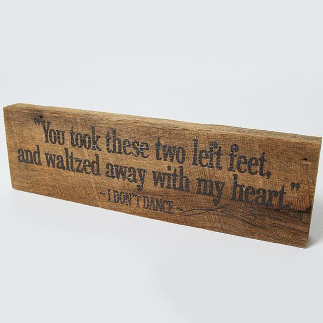 You Took These Two Left Feet Woodblock