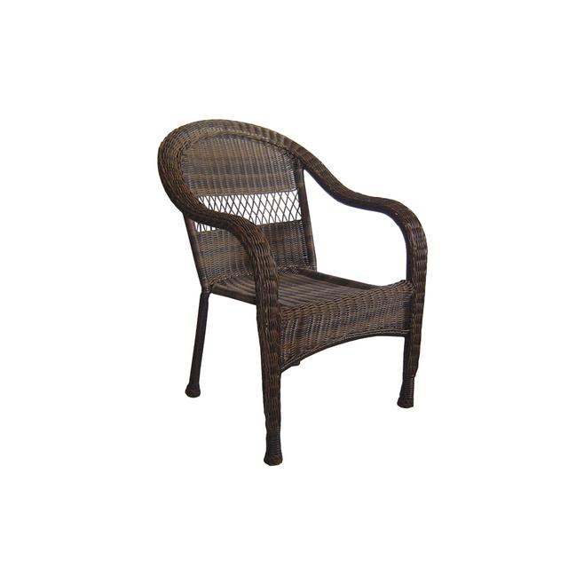 Garden Treasures Severson Yellow and Black Steel Stackable Patio Dining Chair