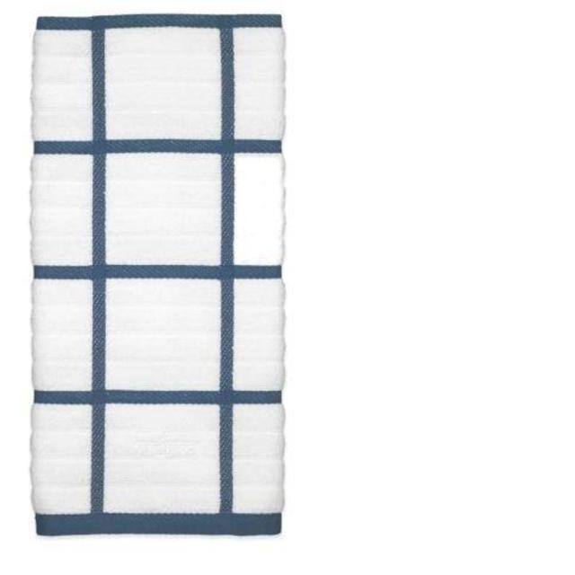 All-Clad Silicone Plaid Kitchen Towel in Cornflower