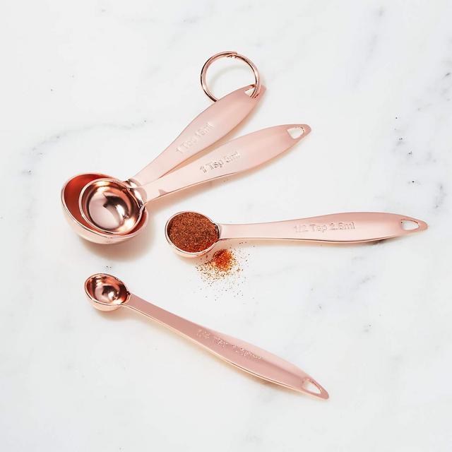 Copper Measuring Spoons, Set of 4