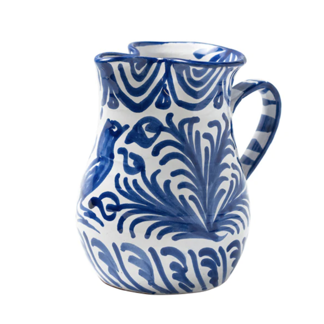 Casa Azul Small Pitcher with Hand-painted Designs