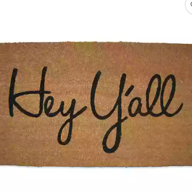 "Hey Y'all" Coir 18-Inch x 30-Inch Door Mat