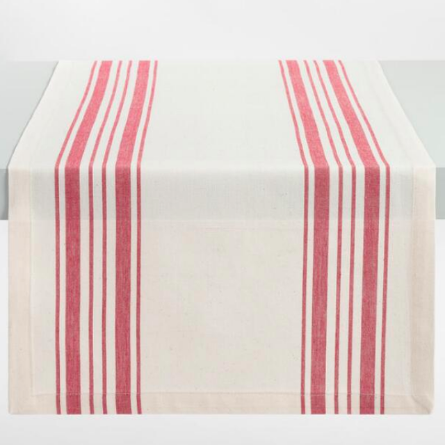 Red Villa Stripe Table Runner