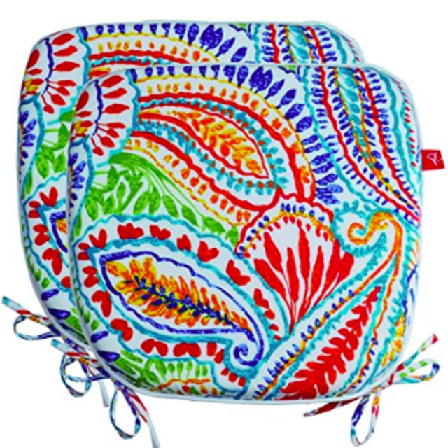 Pcinfuns Indoor/Outdoor All Weather Chair Pads Seat Cushions Garden Patio Home Chair Cushions, Set of 2, Phoenix
