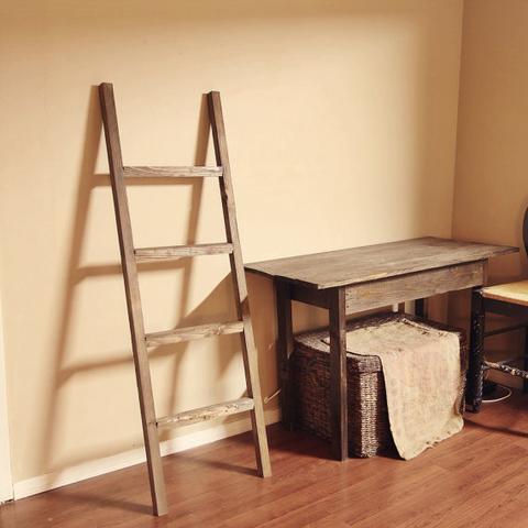 Large Rustic Reclaimed Wood blanket Ladder 60"X 20"
