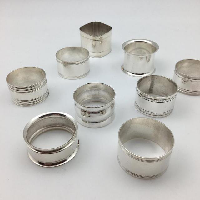 Napkin Rings Antique English Silver Plate Assorted