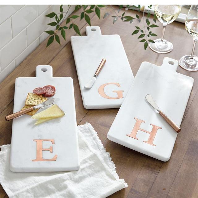 Mud Pie Initial Marble Serving Board