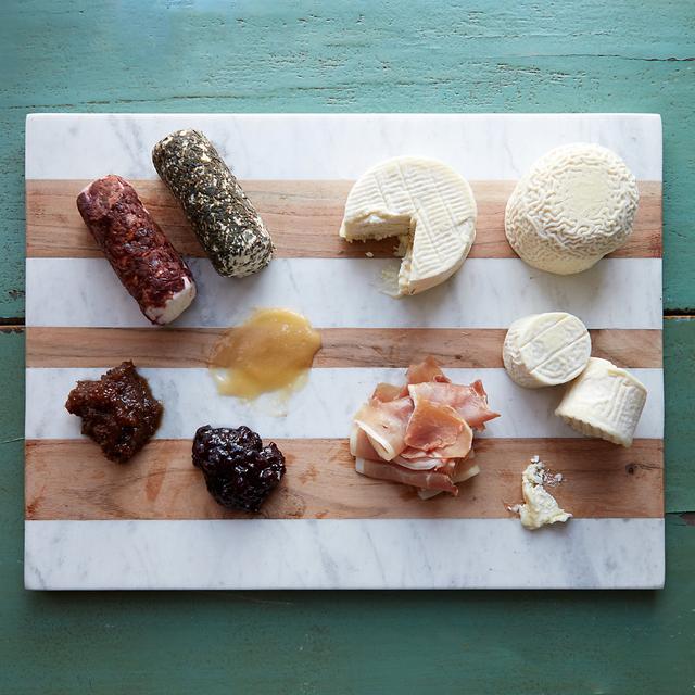 Marble & Wood Rectangle Serving Board