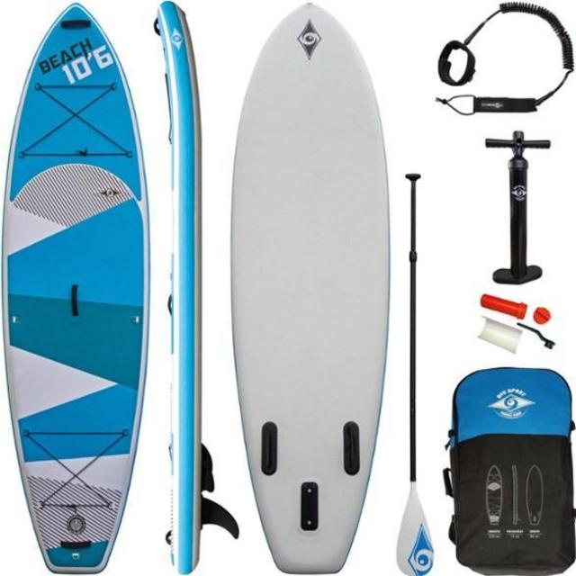 BIC Sport Beach Air Inflatable Stand Up Paddleboard with Paddle - 10'6"