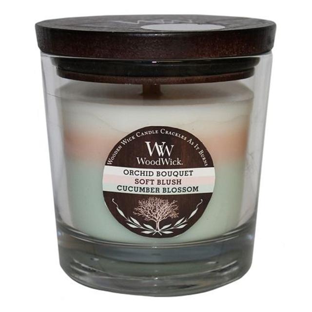 WoodWick Tri-Tone Orchid Bouquet 10.5-oz. Jar Candle