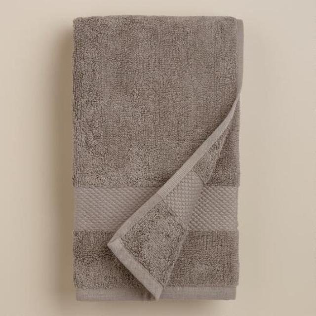 Frost Gray Cotton Hand Towel