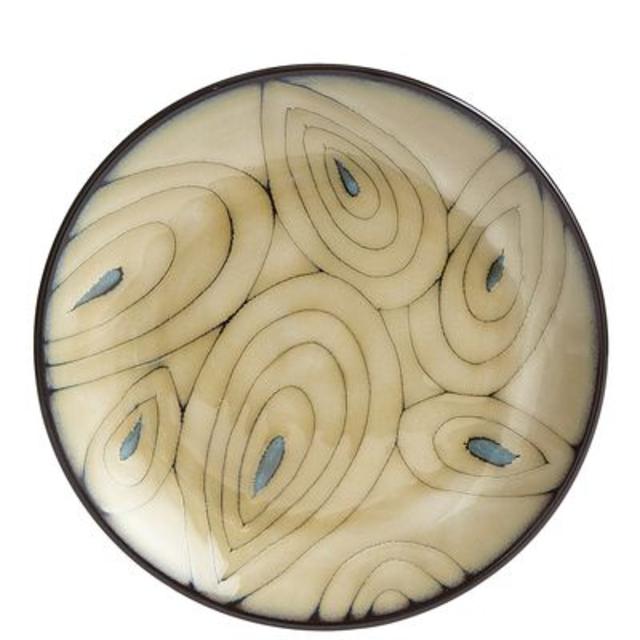 Teal Peacock Salad Plate