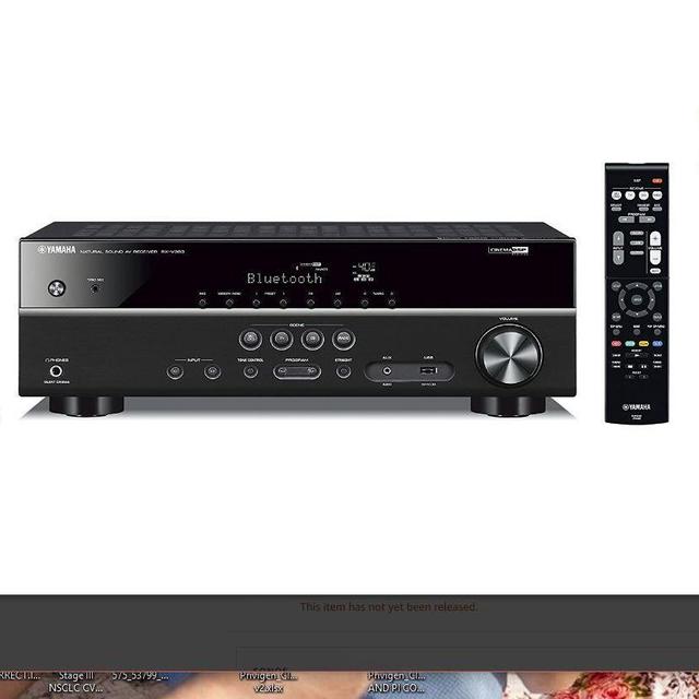 Yamaha RX-V383BL 5.1-Channel 4K Ultra HD AV Receiver with Bluetooth