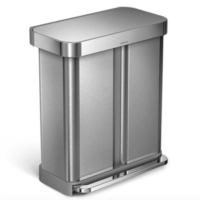dual compartment rectangular step can
