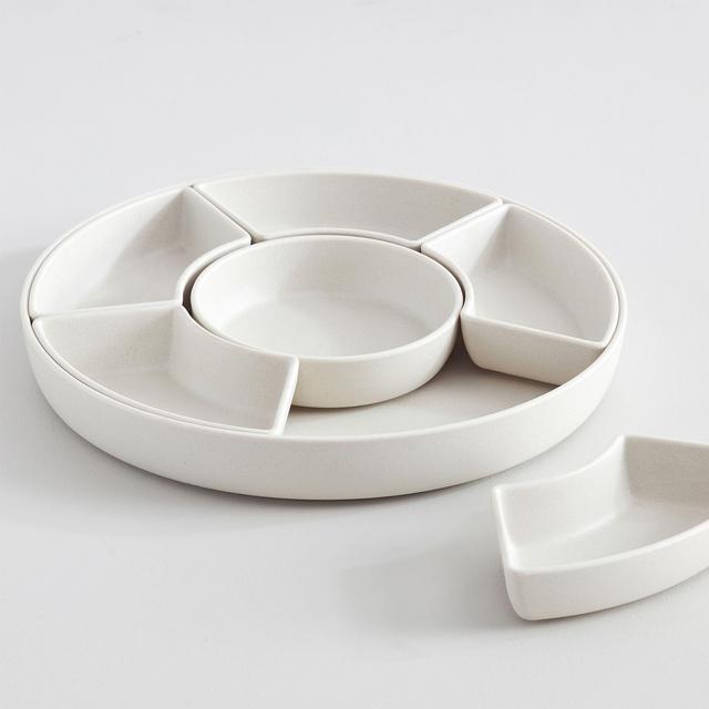 Mason Modern Outdoor Melamine Multi-Sectioned Serving Platter