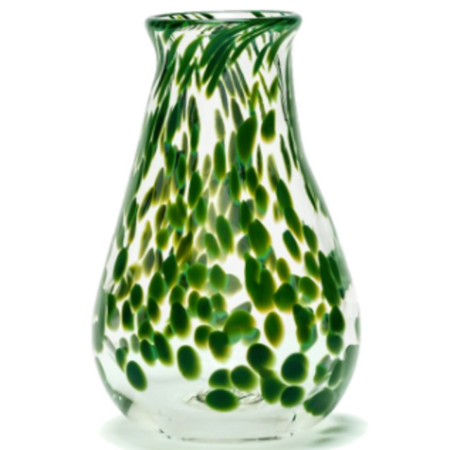 Forest Green & Clear Speckled Vase – Land Of Belle