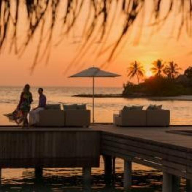 Drinks at Sunset Lounge Four Seasons Kuda Huraa Maldives