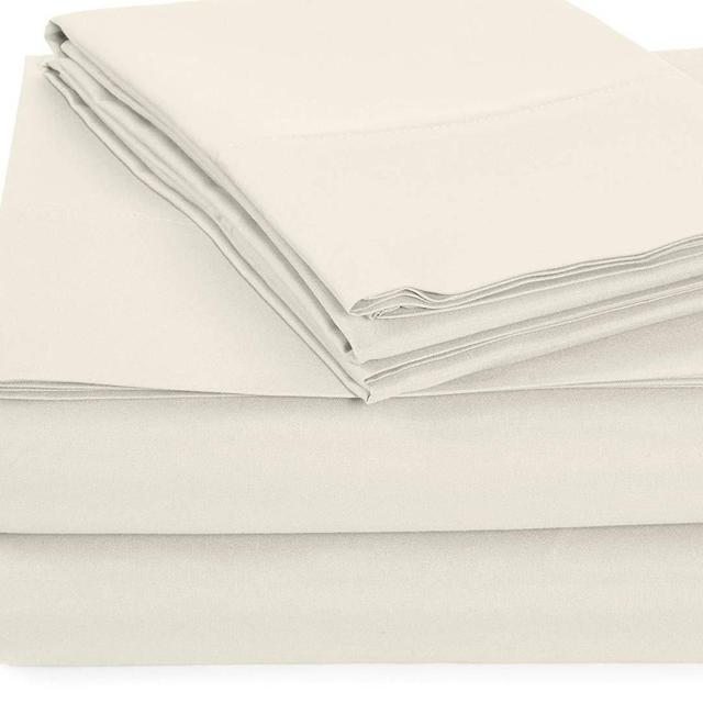 AmazonBasics Microfiber Sheet Set - Full, Cream
