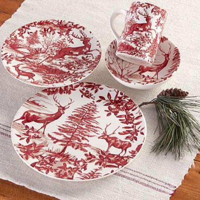 Alpine Toile 16-Piece Dinnerware Set