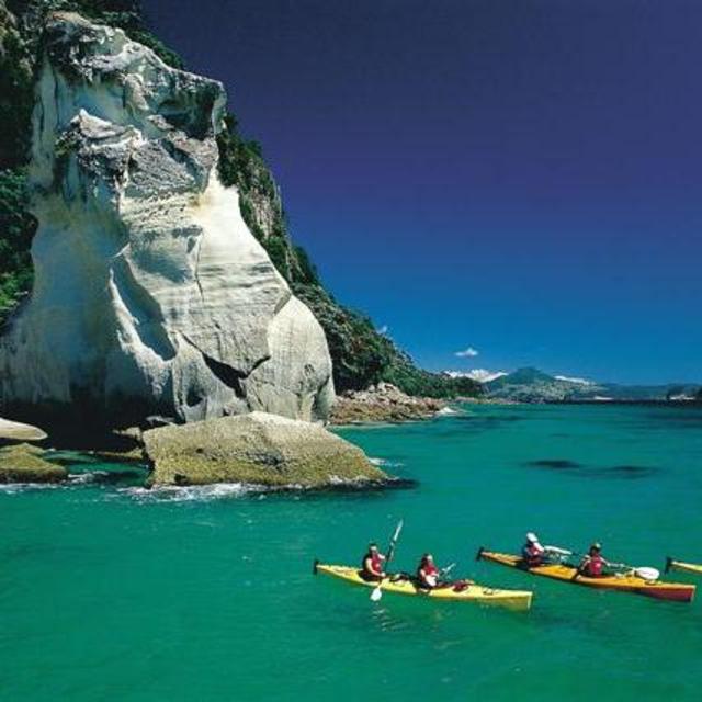 Kayaking at Cathedral Cove