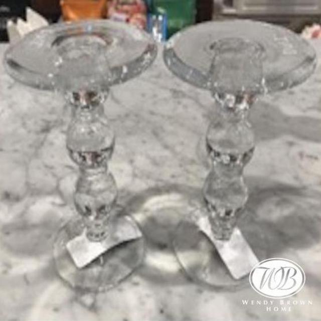 Glass 3 Ball Stacked Pillar Stands