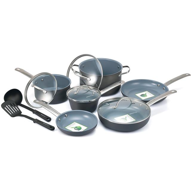 GreenLife Gourmet Healthy Ceramic Non-Stick Hard Anodized 12pc Cookware Set