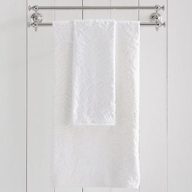Isaac Floral Sculpted Bath Towels:  Bath towel