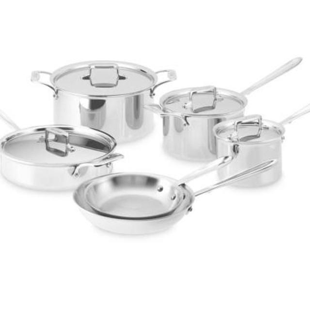 All-Clad d5 Stainless-Steel 10-Piece Cookware Setting
