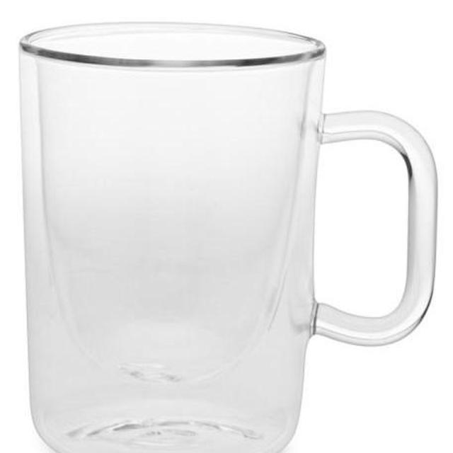 Double-Wall Glass Coffee Cups, Set of 4