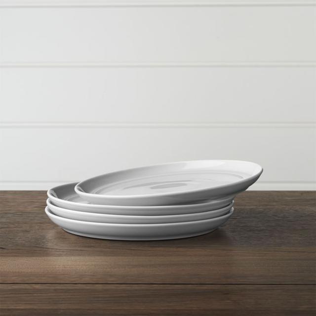 Set of 4 Hue Light Grey Salad Plates