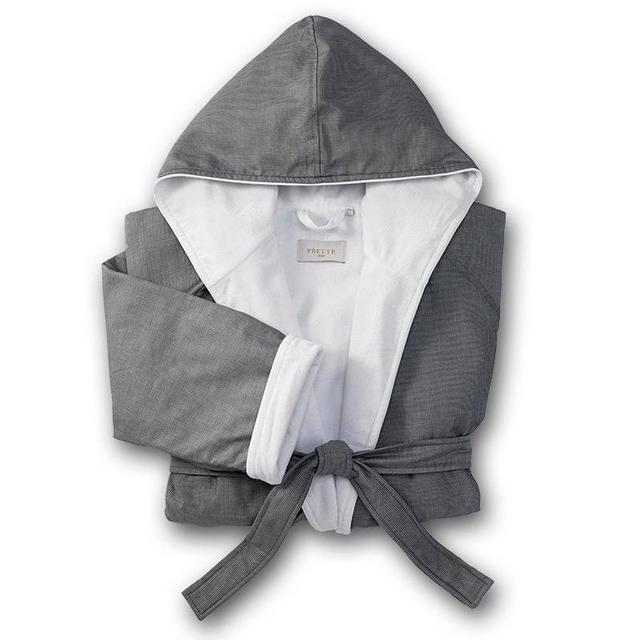Pinstripe Hooded Robe