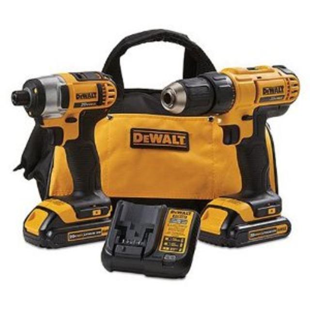 DEWALT DCK240C2 20v Lithium Drill Driver/Impact Combo Kit (1.3Ah)