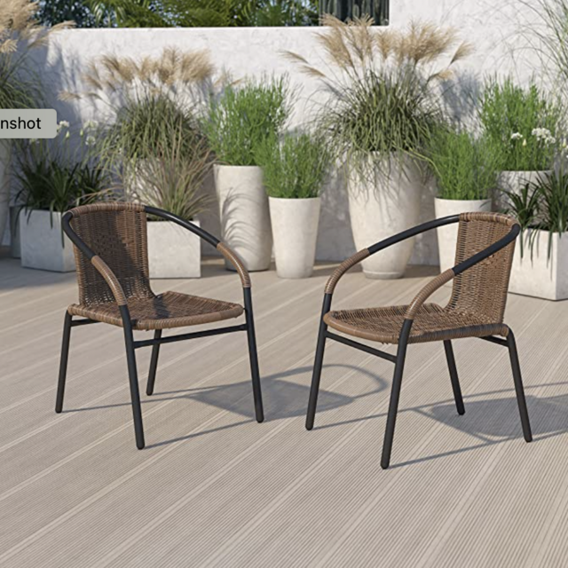 Outdoor wicker chairs (set of 2)