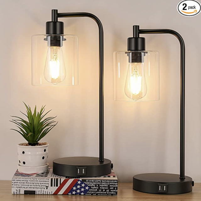 Black Lamp Set of 2