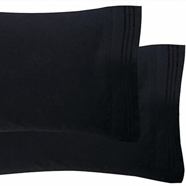 Black pillow cases- queen