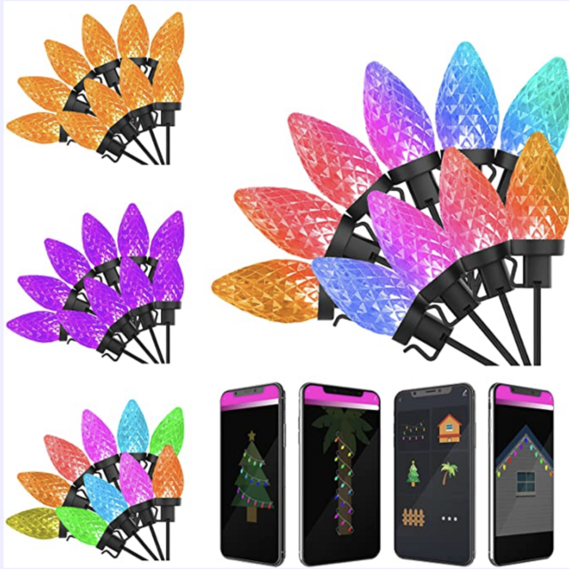Smart color changing C9 Christmas string lights