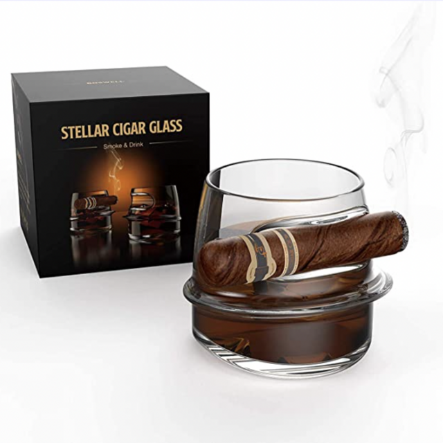 Cigar whiskey glass