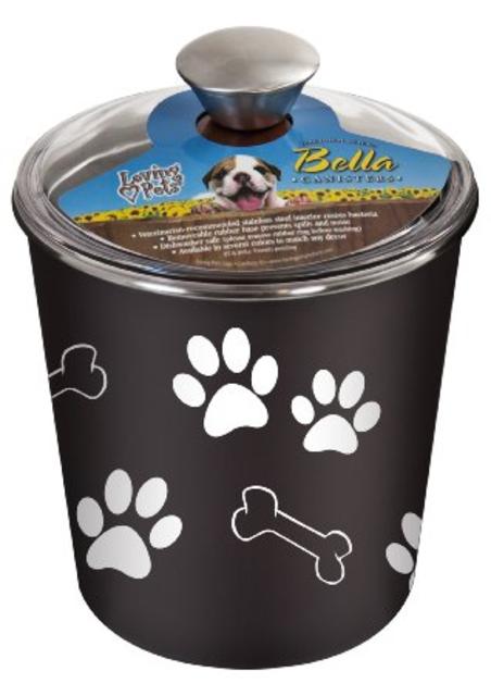 Loving Pets Bella Dog Bowl Canister/Treat Container