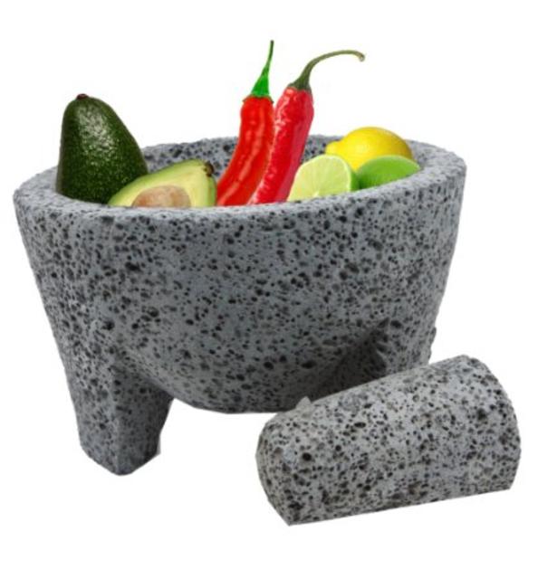 TLP Molcajete authentic Handmade Mexican Mortar and Pestle 8.5"
