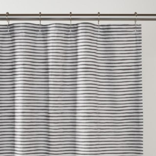 Painterly Stripe Shower Curtain