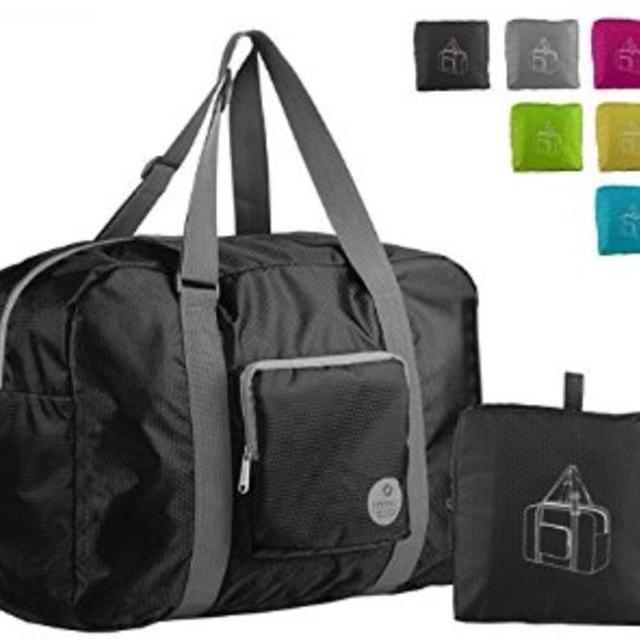 Wandf Foldable Travel Duffel Bag Luggage Sports Gym Water Resistant Nylon
