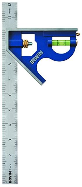 IRWIN Combination Square, Metal-Body, 12", 1794469