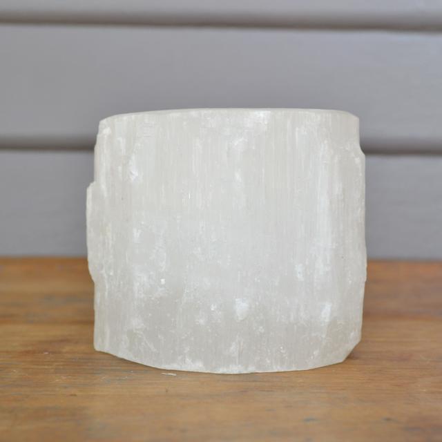 Selenite Votive Holder