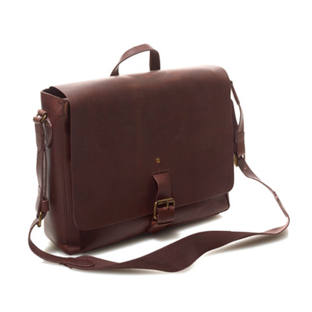 Signature Leather Messenger Bag
