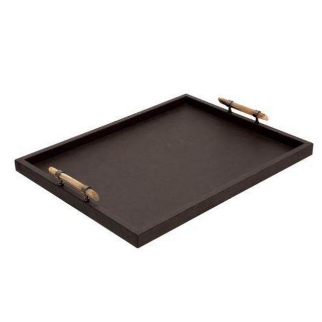 MESA_ bandeja grande cuero